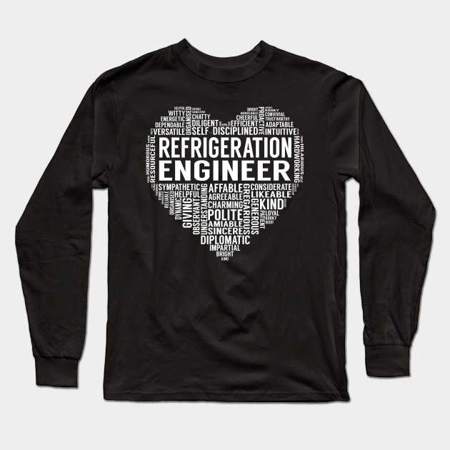 Refrigeration Engineer Heart Long Sleeve T-Shirt by LotusTee